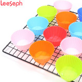 Baking necessary 24 pack Round Shaped Silicone Cake Mold Muffin Cups Soap Mold Pudding Jelly molds (Color in Random)