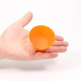 Baking necessary 24 pack Round Shaped Silicone Cake Mold Muffin Cups Soap Mold Pudding Jelly molds (Color in Random)
