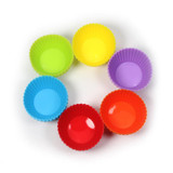 Baking necessary 24 pack Round Shaped Silicone Cake Mold Muffin Cups Soap Mold Pudding Jelly molds (Color in Random)