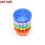 Baking necessary 24 pack Round Shaped Silicone Cake Mold Muffin Cups Soap Mold Pudding Jelly molds (Color in Random)