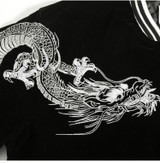 Hot Japanese Harajuku YOKOSUKA Feel Dragon Embroidery Cool Jacket Long Sleeve Baseball Casual Outwear Coat High Quality
