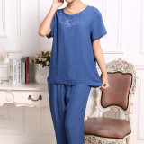 Hot Fashion Women Pajamas Summer 2017 Brand Ladies Large size Short Sleeve Cotton Pajamas Sets Pyjamas Women 20056 Hot Fashion Women Pajamas Summer 2017 Brand Ladies Large size Short Sleeve Cotton Pajamas Sets Pyjamas Women 20056