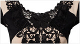 Hot Fashion Women Floral Lace Short Sleeve Evening Party Casual Mini Dress