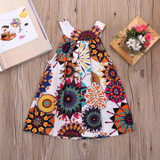 Hot Fashion Toddler Summer Dresses Cute Baby Girls Party Tutu Clothes Kids Princess Floral Dress