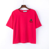 Kawaii Harajuku Fruit Embroidered T-Shirt
