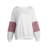 Hot Fashion Autumn Winter Women Girls Casual Clothes Plush White Shirts Loose Hoodie Velvet Pullover Long Sleeve Coat Sweatshirt