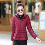 HOT Down Parka  Famous Brand Designer Winter Jacket Women Long White Duck Down Jacket Outwear Ultralight Hooded Thin Coat YF56