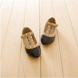 Hot Children Princess Flat Shoes Children Girls Rivets Single Shoes Kids Leather Shoes Girls Shoes