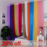 Fashion Terylene Tulle Window Screening Blinds Sheer Voile Gauze Curtain for Cafe Kitchen Living Room Balcony Translucidus Decor
