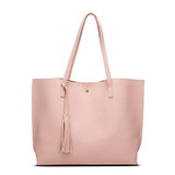Fashion Tassel Women Shoulder Bags High Quality Soft Pu Leather Handbags Large Capacity Casual Tote Bags Ladies Bags Sac A Main