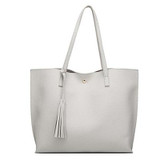 Fashion Tassel Women Shoulder Bags High Quality Soft Pu Leather Handbags Large Capacity Casual Tote Bags Ladies Bags Sac A Main