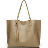Fashion Tassel Women Shoulder Bags High Quality Soft Pu Leather Handbags Large Capacity Casual Tote Bags Ladies Bags Sac A Main