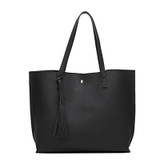 Fashion Tassel Women Shoulder Bags High Quality Soft Pu Leather Handbags Large Capacity Casual Tote Bags Ladies Bags Sac A Main