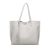 Fashion Tassel Women Shoulder Bags High Quality Soft Pu Leather Handbags Large Capacity Casual Tote Bags Ladies Bags Sac A Main