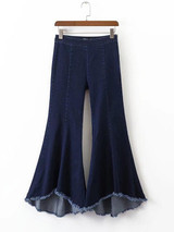 Fashion Tassels Bell-bottoms Jean Pants Bottoms