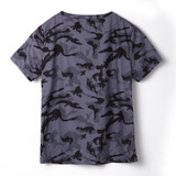 Fashion T-shirts Sexy Women's Clothing Summer Short Sleeve T-shirt Loose Clothes Casual V-Neck T-Shirt Camouflage Female Tops