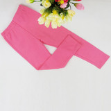 Fashion Sweet Candy Color Girls Solid Leggings Elastic Kid's Baby Skinny Pants Trousers