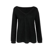 Fashion Sweater Women Winter V Neck Loose Knitted Sweater Long Sleeve Solid Top Women Autumn Female Sweaters Sueter Mujer Femme