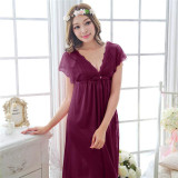 Fashion Suspender Night Dress Women Deep V Silk Women Sleepshirts Sleepwear Shirts Robes For Free shipping Fashion Suspender Night Dress Women Deep V Silk Women Sleepshirts Sleepwear Shirts Robes For Free shipping