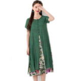 fashion summer style cotton linen vintage print plus size women casual long dress vestidos femininos party 2017 dresses