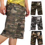 Fashion Summer Men Military Shorts Cargo Camo Casual Baggy Tactical Army Camouflage Short Pants Trousers JL