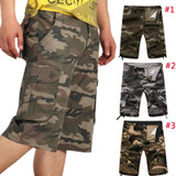 Fashion Summer Men Military Shorts Cargo Camo Casual Baggy Tactical Army Camouflage Short Pants Trousers JL