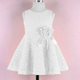 Fashion Summer Girls Dress Elegant Princess Dress With Flower Lace Dress