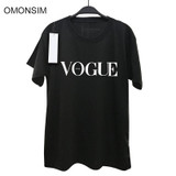 Fashion Summer Girl Short Sleeve Tops Clothes for Women VOGUE Letter Printed Harajuku T Shirt Red Black female T-shirt Camisas Fashion Summer Girl Short Sleeve Tops Clothes for Women VOGUE Letter Printed Harajuku T Shirt Red Black female T-shirt Camisas