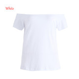 Fashion Summer Fashion Sexy Plain Off Shoulder Top Women Casual Short Sleeve T-shirt New 2017