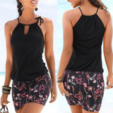 Fashion summer dress 2018 beach dress Womens Casual Sleeveless Retro Print Beach Mini Dress Sexy Party Dress vestido J08#N