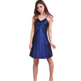 Fashion Summer Babydoll Women Night Dress Satin Chemises Slip Sexy Sleepwear Nightshirts
