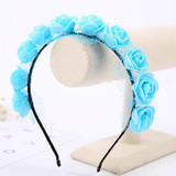 Fashion Stylish Hot Sale Flower Garland Floral Bridal Headband Hairband Wedding Prom flower headband Hair Accessories
