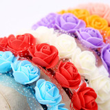 Fashion Stylish Hot Sale Flower Garland Floral Bridal Headband Hairband Wedding Prom flower headband Hair Accessories