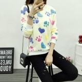 Fashion Striped Watermelon Star Harajuku Women Sweater Winter Warm Flannel girl pullover tops Cashmere Knitted Sweater Female