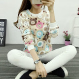 Fashion Striped Watermelon Star Harajuku Women Sweater Winter Warm Flannel girl pullover tops Cashmere Knitted Sweater Female