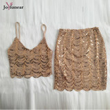 Fashion Striped Sequin 2 pcs Women Dress 2016 Sexy Sleeveless v Neck Mini Summer Dress Shiny Sequined Short Casual Party Dress