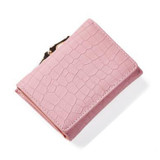 Fashion Stone Women wallet small three fold PU leather coin wallet mini size women purse brand designed female coin purse wallet