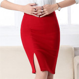 Fashion spring summer autumn 2018 new women skirt high waist work slim pencil skirt open fork sexy office lady skirts female