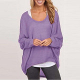 Fashion Spring Autumn Women Blouse Batwing Long Sleeve Casual Loose Solid Top Shirt Sweater Plus Size Blusas Femininas 9 Colors
