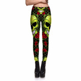 Hot Sales! 3D Digital printing skull Leggings Women Skull Printed Fitness Panst 6 Styles Skull Fashion Trousers