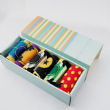 Hot sale! women cartoon socks gift box 6 pairs/lot autumn-winter 3d little Minions socks fashion lady and women's cotton sock