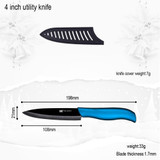 Hot Sale XYj Brand Ceramic Knife Set 3" 4" 5" Paring Utility Slicing Knife + Red Peeler Fashion Kitchen Knives Cooking Tools