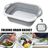 4 IN 1 Multifunction Collapsible Cutting Board Drain Basket Vegetable Basin Portable Tub For Kitchen Fruit Vegetable Washing 4 IN 1 Multifunction Collapsible Cutting Board Drain Basket Vegetable Basin Portable Tub For Kitchen Fruit Vegetable Washing