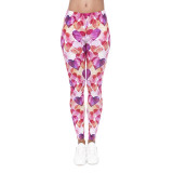 Hot Sale Women Leggings 3D Print Love Hearts Slim Jeggings Sexy Leggins New Tayt Fitness Legging Calzas Mujer Soft Legins Girls