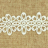 Smiry New High Quality 3 Yards 6 cm Off-white Costume Decoration Trimming Embroidery Sew DIY Craft Lace Trim for Wedding Party