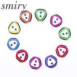 Smiry Geometric 2 Holes 100pcs Triangle Colorful Button 13 x 13mm Plastic Buttons For Sewing Garment Supplies Accessory