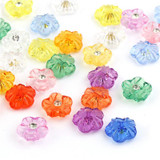 Smiry 50Pcs 15Cm Jeans Button Sewing Rhinestone Transparent Frozen Flower DIY Accessories Material Sewing Supplies For Clothes