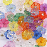 Smiry 50Pcs 15Cm Jeans Button Sewing Rhinestone Transparent Frozen Flower DIY Accessories Material Sewing Supplies For Clothes