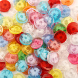 Smiry 50Pcs 15Cm Jeans Button Sewing Rhinestone Transparent Frozen Flower DIY Accessories Material Sewing Supplies For Clothes