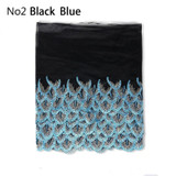 Smiry 2Yards Peacock Feathers Embroidered Flower Lace Trim High Quality Lace Fabric DIY Wedding Craft&amp;Sewing Dress Accessories
